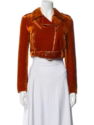Pre-owned Moschino Biker Jacket In Orange