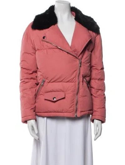 Pre-owned Moschino Biker Jacket In Pink