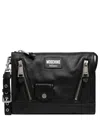 Moschino Biker Pouch In Black