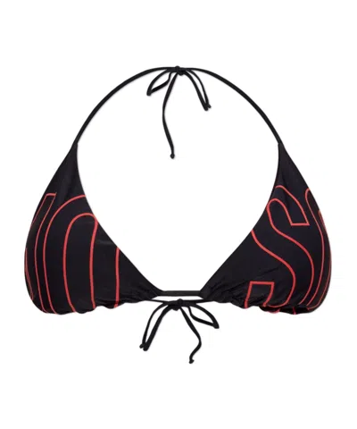 Moschino Bikini Top In Black