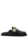 Moschino Men's Logo Leather Clog Slides