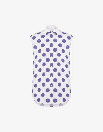 MOSCHINO BIRO POLKA DOTS POPLIN TOP
