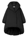 Moschino Asymmetrical High Collar Relaxed Sleeves Coat In Black