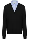 Moschino Upside Down Logo Sweater In Black