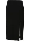 Moschino Wool Skirt In Black