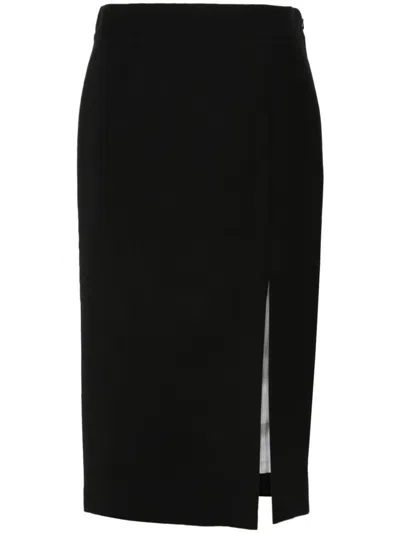 Moschino Wool Skirt In Black