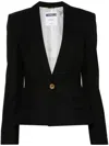 Moschino Blazer Wool Shoulder Pads In Black