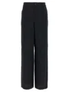 Moschino Acetate Trousers Elastic Waistband In Black