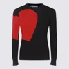 Moschino Heart-intarsia Virgin-wool Jumper In Black