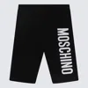 MOSCHINO BLACK AND WHITE COTTON BLEND SHORTS