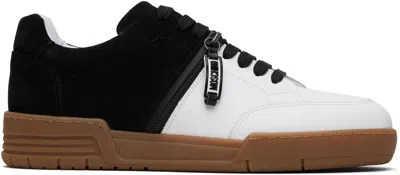 Moschino Black & White Streetball Sneakers In Multi