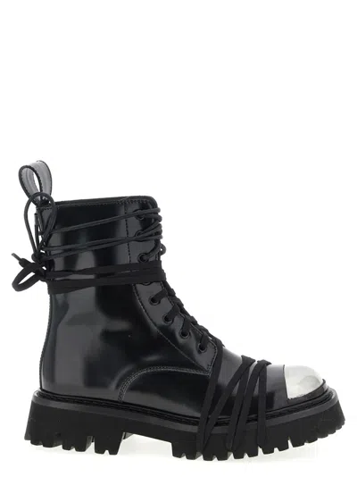 MOSCHINO BLACK ANKLE BOOTS