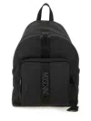 Moschino Black Backpack With Dual Zipper Closure In Black