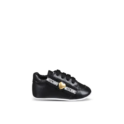 Moschino Kids' Black Ballet Flats For Baby Girl With Logo