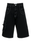 MOSCHINO BLACK BELTED DENIM TROUSERS