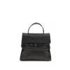 Moschino Structured Sheepskin Shoulder Bag In Black