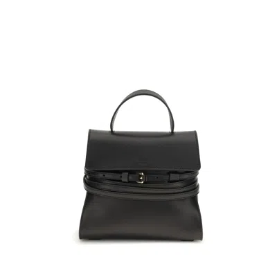 MOSCHINO BLACK CALF LEATHER BOS TAURUS HANDBAG