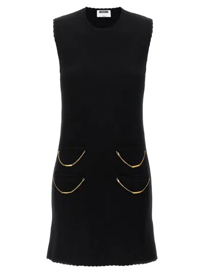 MOSCHINO BLACK CHAIN DRESS