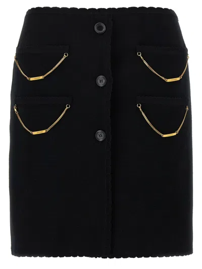 MOSCHINO BLACK CHAIN SKIRT