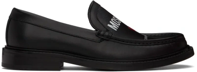 Moschino Black College Loafers In 0
