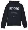 Moschino Man Sweatshirt Black Size 42 Organic Cotton In Black