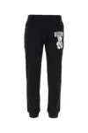 MOSCHINO BLACK COTTON JOGGERS