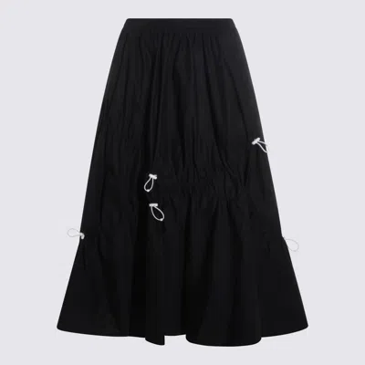 Moschino Drawstring Midi Skirt In Black