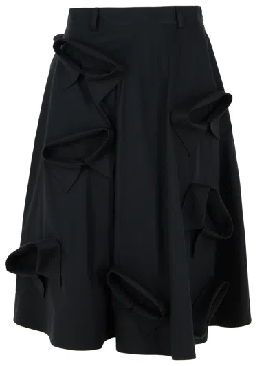 MOSCHINO MOSCHINO BLACK COTTON SKIRT WOMEN