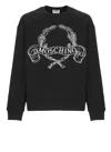 Moschino Couture Sweatshirt With Laurel Crown Logo Embroidery In Black