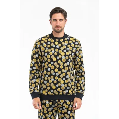 Moschino Coin-pattern Cotton Sweatshirt In Multi