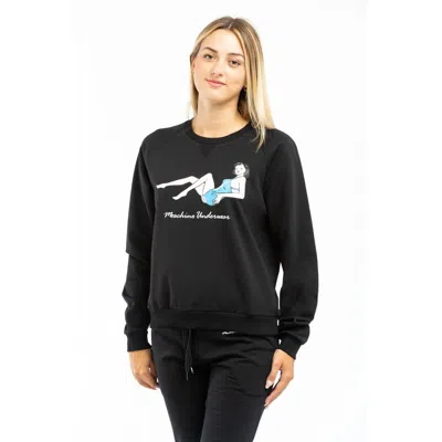 Moschino Black Cotton Sweatshirt In Blue