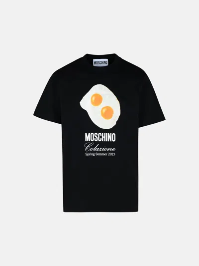 Moschino Black Cotton T-shirt