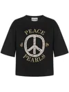 Moschino Black Cotton Logo Print T-shirts In Black