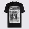 Moschino Printed Organic Cotton Jersey T-shirt In Black