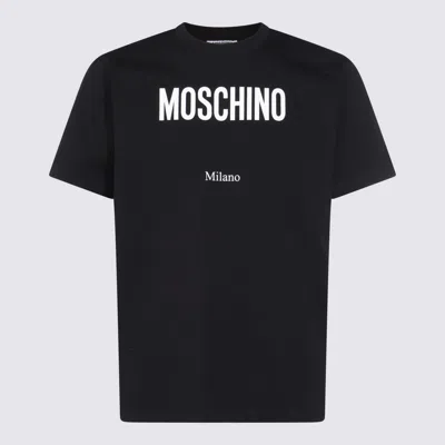 MOSCHINO BLACK COTTON T-SHIRT