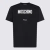 Moschino Crew Neck Graphic T-shirt With Short Sleeves In Black