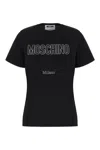 Moschino Black Cotton T-shirt In Black