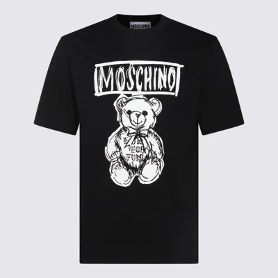 MOSCHINO BLACK COTTON T-SHIRT