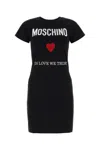 Moschino Dress With Logo In Black