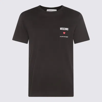 Moschino Black Cotton T-shirt In Nero