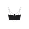 Moschino Stretch Poplin Crop Top With Pearls