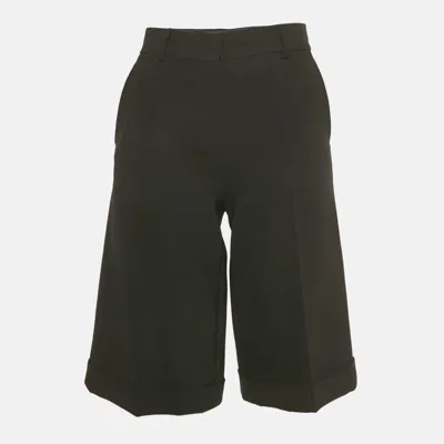 Moschino Black Crepe Bermuda Shorts Xs