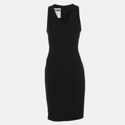 Pre-owned Moschino Black Crepe Sleeveless Short Dress M