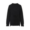 Moschino Oversized Pullover In Carved Wool In Black