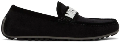 Moschino Black Drivers Loafers In 0