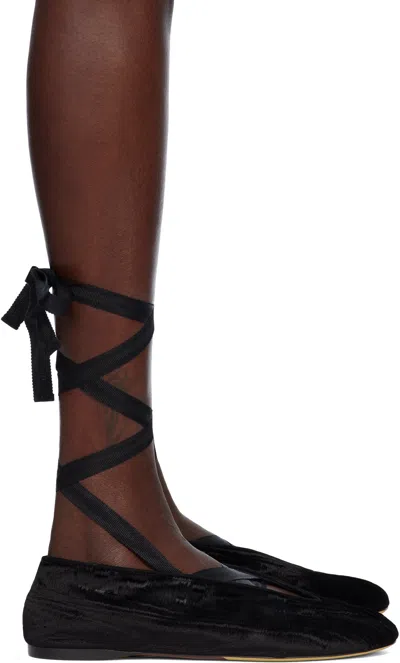 Moschino Black Duck Ballerina Flats