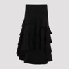 Moschino Tiered Asymmetric Skirt In Black