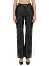Moschino Black Flared Pants With High Waist And Detailing In Black