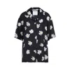 Moschino Floral Print Silk Shirt In Black