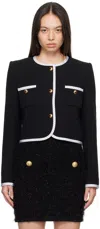 Moschino Gold Heart Buttons Jacket In 0555 Black